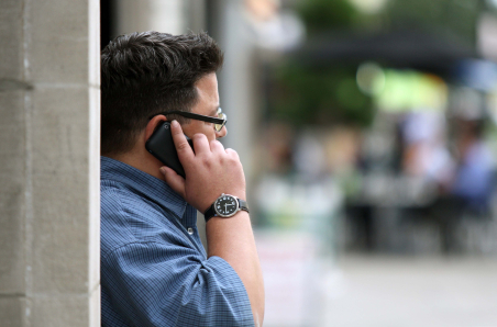 Person Talking on Cell Phone