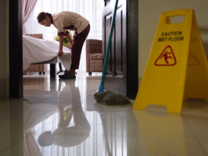 hotel maid cleaning